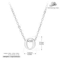 Silver-Finish Letter 'O' Pendant Necklace