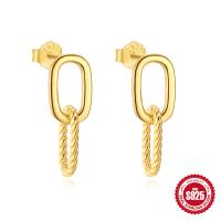 Gold-Plated Geometric Dangle Earrings