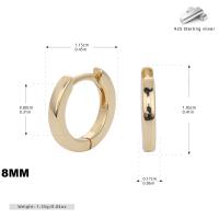 Gold-Tone Sterling Silver Huggie Earrings