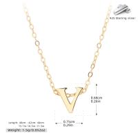Gold-Plated 'V' Pendant Necklace