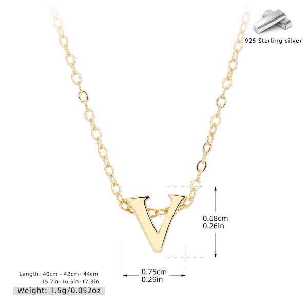Gold-Plated 'V' Pendant Necklace