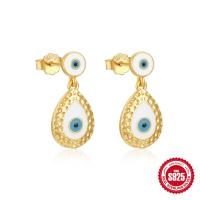 Gold-Tone Evil Eye Dangle Earrings