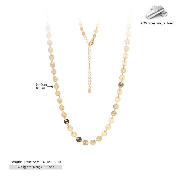 Gold Disc Layered Necklace