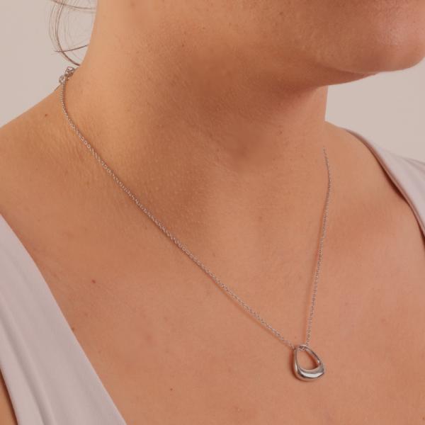 Silver Abstract Pendant Necklace