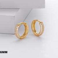 Gold Pavé Huggie Earrings