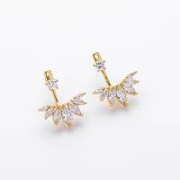 Gold Cubic Zirconia Ear Jacket Earrings