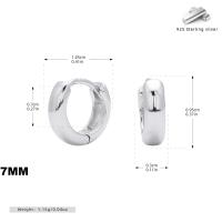 Silver Huggie Hoop Earrings