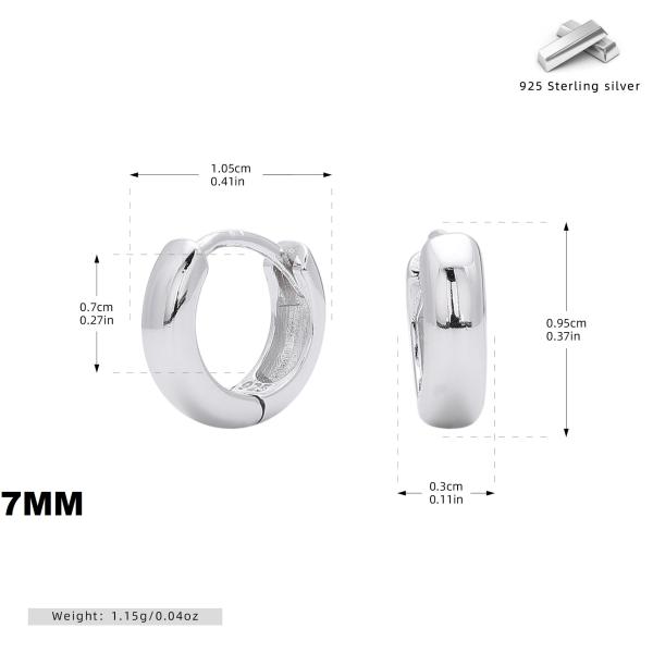 Silver Huggie Hoop Earrings