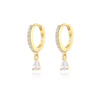 Gold-Plated S925 Pavé Huggie Earrings