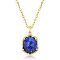 Gold Sapphire Pendant Necklace