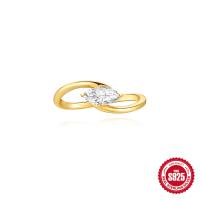 Gold-Plated Marquise Solitaire Ring