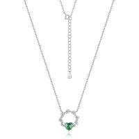 Green Stone Floral Pendant Necklace