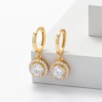 Gold Halo Dangle Earrings