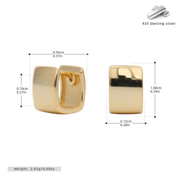 Gold High-Polish Huggie Earrings