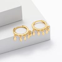 Gold Geometric Dangle Huggie Earrings