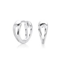 Silver High-Polish Huggie Earrings