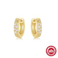 Gold-Plated Pavé Huggie Earrings