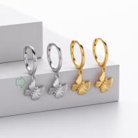 Multicolor Butterfly Hoop Earrings