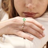 Gold Geometric Diamond Band