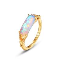 Opal Gold Band Ring