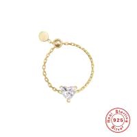 925 Silver Gold-Tone Heart Hoop Earrings
