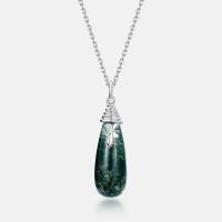 Silver Teardrop Pendant Necklace