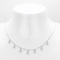 Silver Floral Choker Necklace