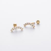 Gold Cubic Zirconia Climber Earrings