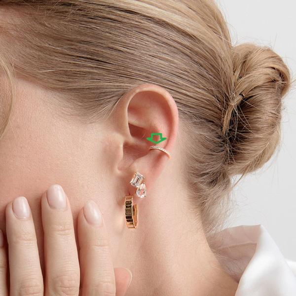 Rose Gold Cubic Zirconia Ear Cuff