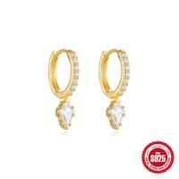 Gold-Plated Cubic Zirconia Huggie Earrings