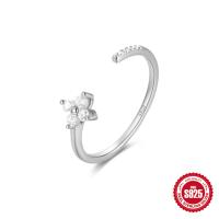 925 Silver Floral Open Ring