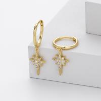 Gold Celestial Star Hoop Earrings