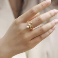 Gold-Plated Snake Pearl Ring