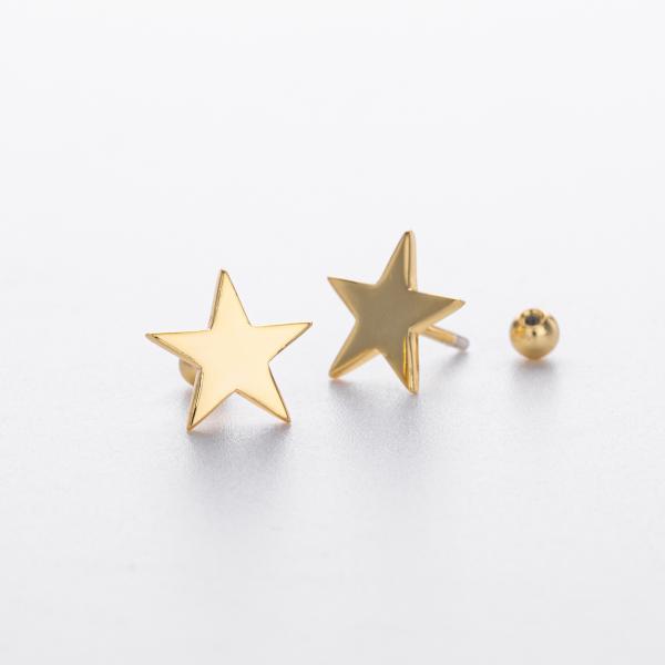 Gold Star Stud Earrings