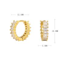 Gold Cubic Zirconia Small Hoop Earrings