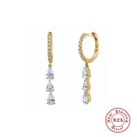 Gold-Finish Cubic Zirconia Dangle Earrings