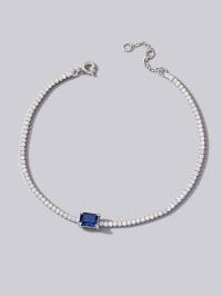 Silver Sapphire Tennis Bracelet