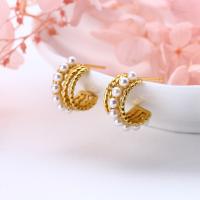 Gold Braided Pearl Ear Cuffs