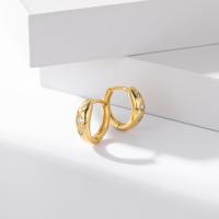 Gold Cubic Zirconia Huggie Earrings