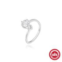 925 Silver Prong-Set Cubic Zirconia Ring