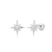 Silver Star Stud Earrings