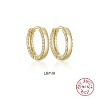 Gold-Plated Pavé Huggie Hoop Earrings