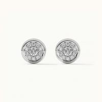 Silver Geometric Stud Earrings