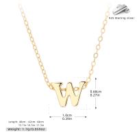 Gold-Plated 'W' Pendant Necklace