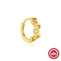 Gold-Plated Heart Motif Small Hoop Earrings