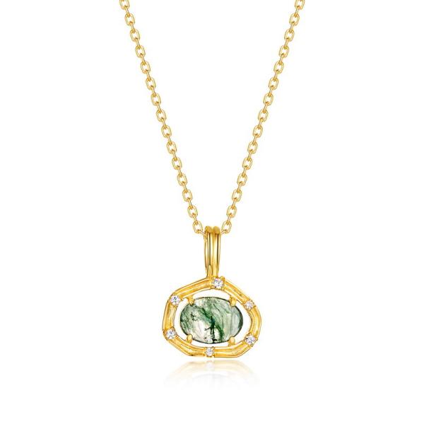 Gold Geometric Pendant Necklace