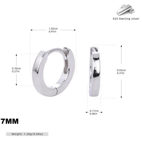 Silver-Tone Sterling Silver Huggie Earrings