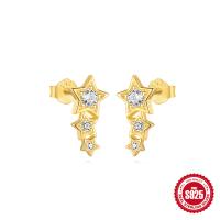 Gold-Tone Star Climber Earrings