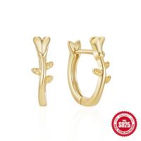 Gold-Tone Floral Huggie Earrings