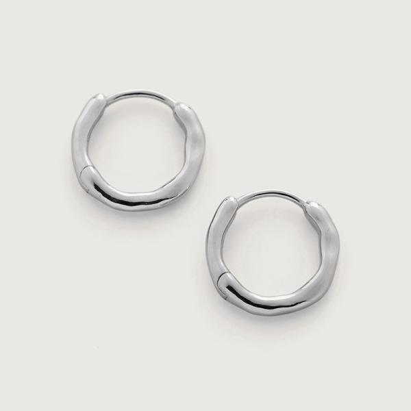 Simple Silver Huggie Earrings